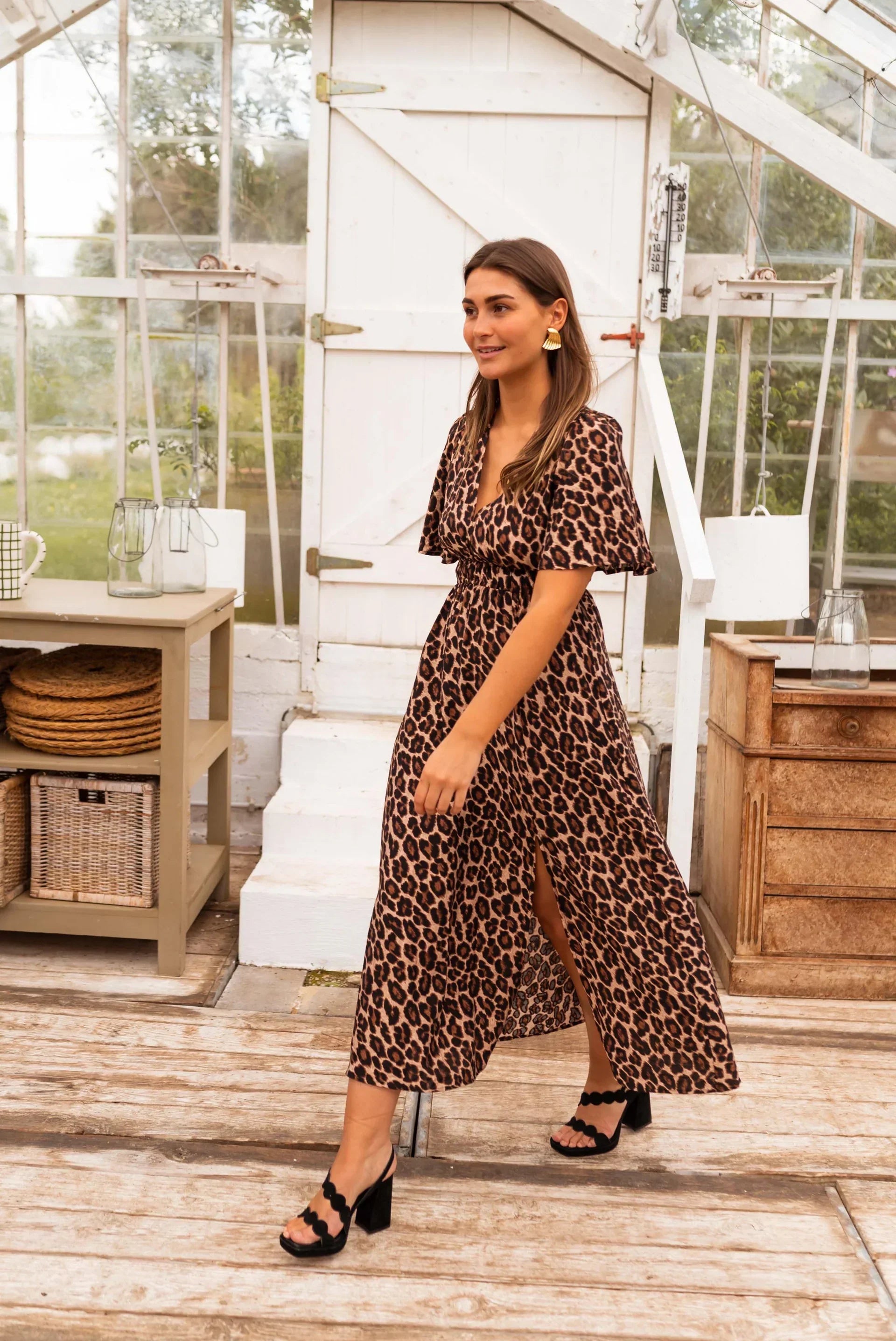 VENALIS | Robe chic imprimé léopard