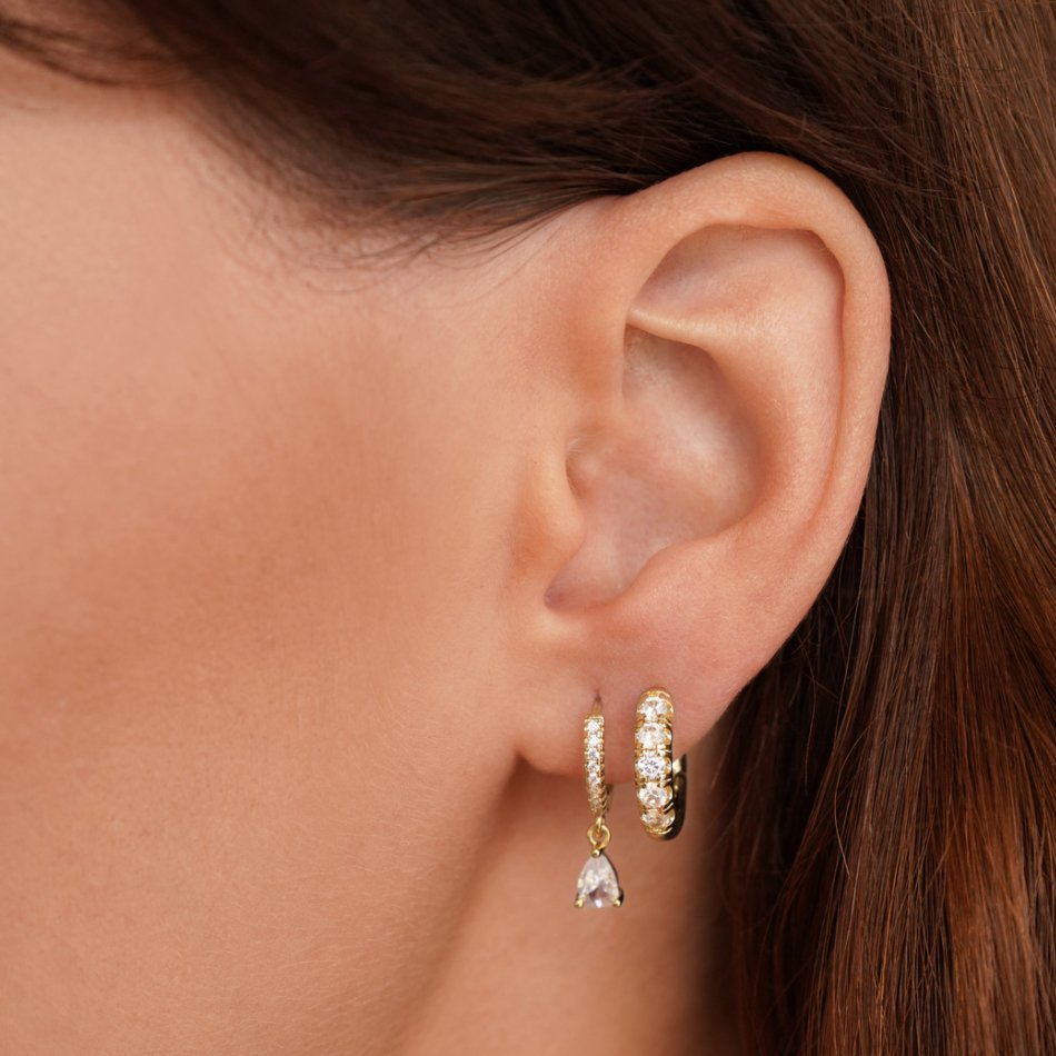 VENALIS | Élégantes boucles d'oreilles blanches